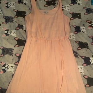 Blush pink high low dress